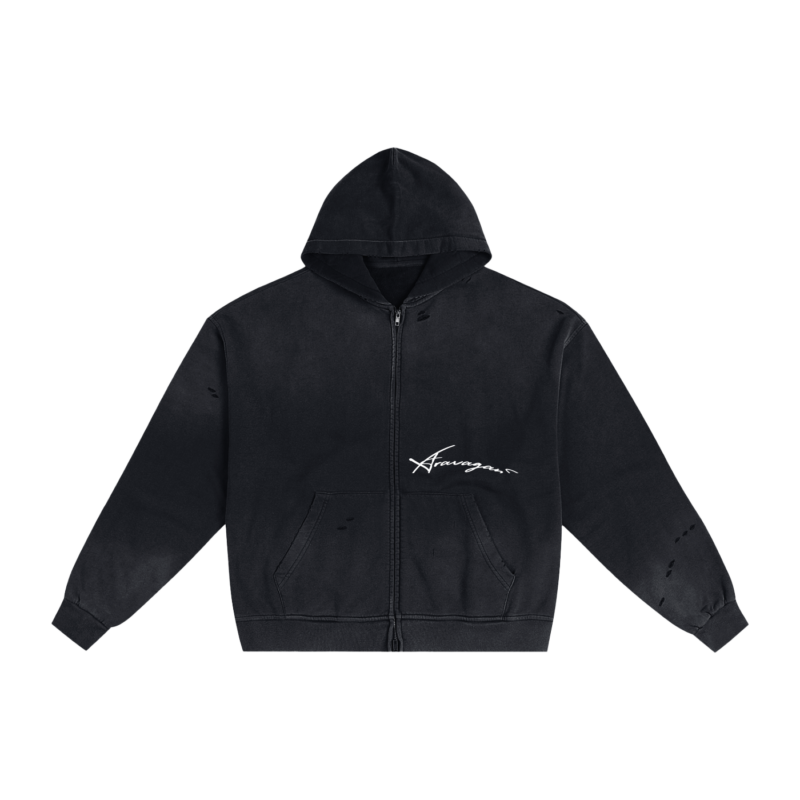 Classic Black Signature Logo Hoodie by Xtravagant